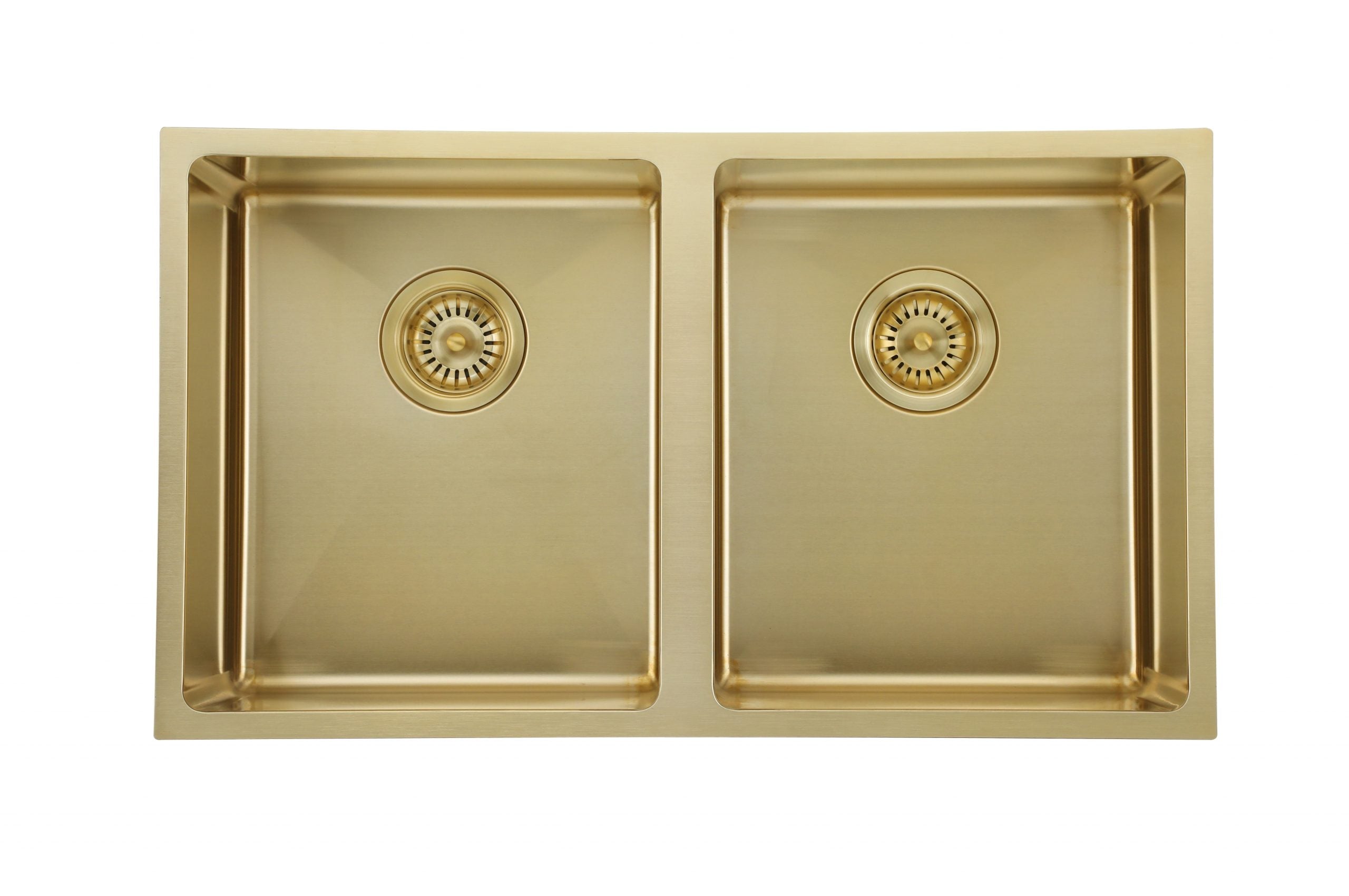 Modern National 760 x 440 x 200 mm PVD Double Bowl Gold Hand made Kitchen Sink 1.2mm Stainless