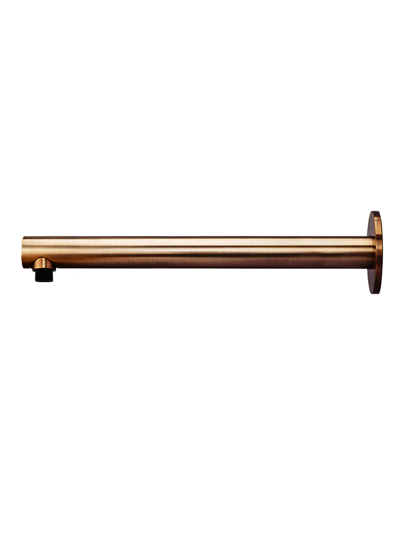 Meir Round Wall Shower Arm 400mm, Lustre Bronze