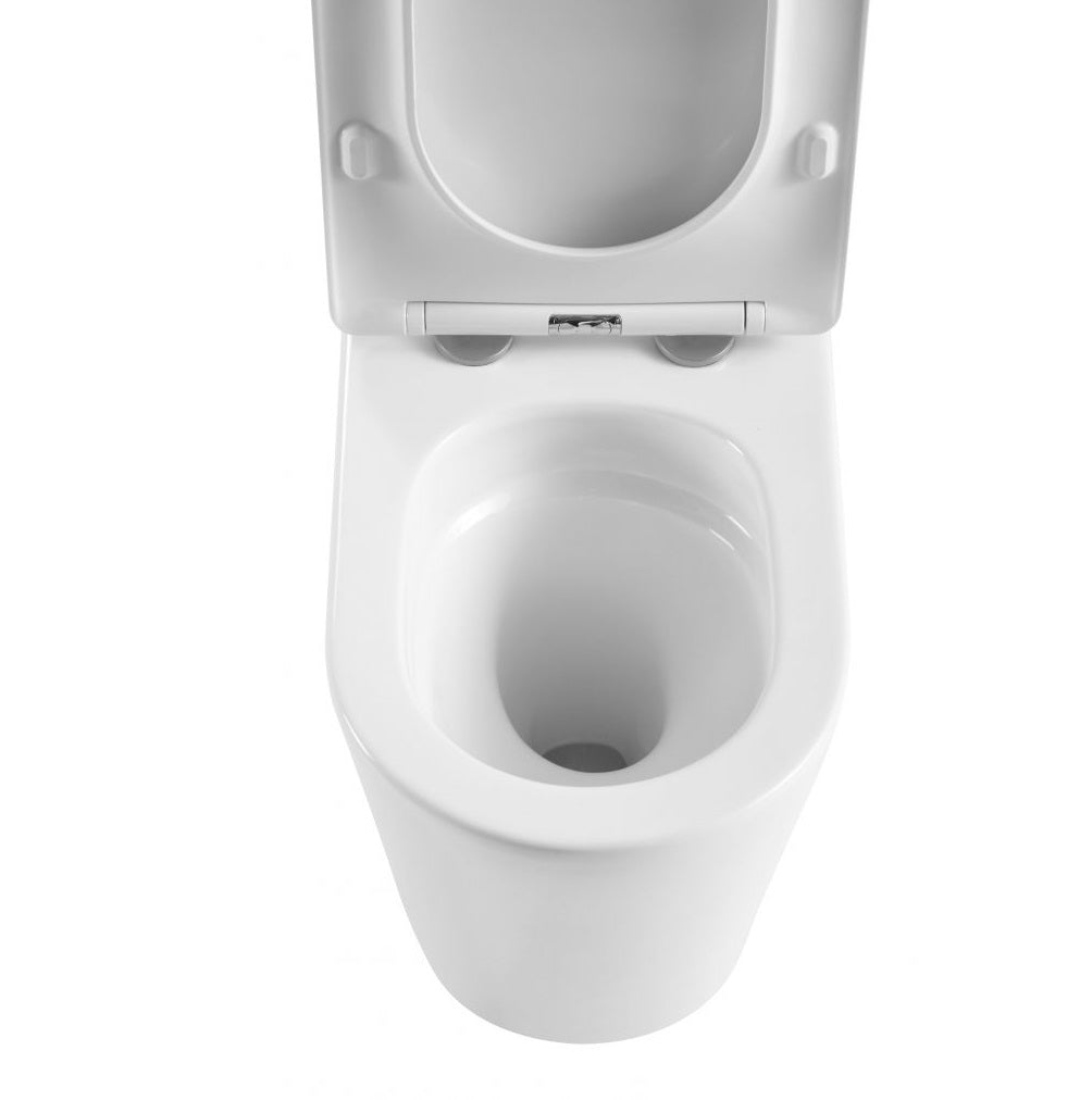 Zero Extra High Rimless Whirlpool Flushing Two-pieces Back to Wall Toilet Suite