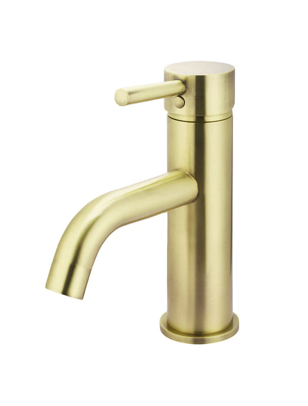 Meir Round Tiger Bronze Basin Mixer with Curved Spout