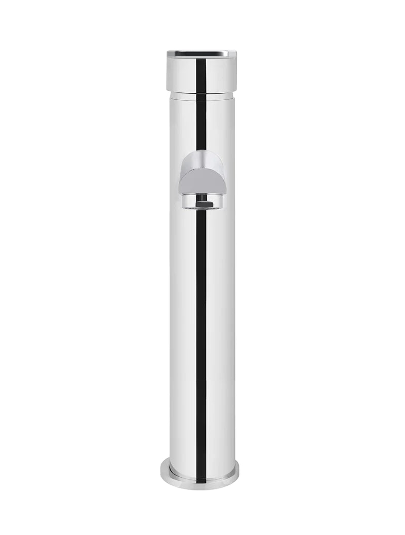 Meir Round Paddle Tall Basin Mixer Tap - Polished Chrome