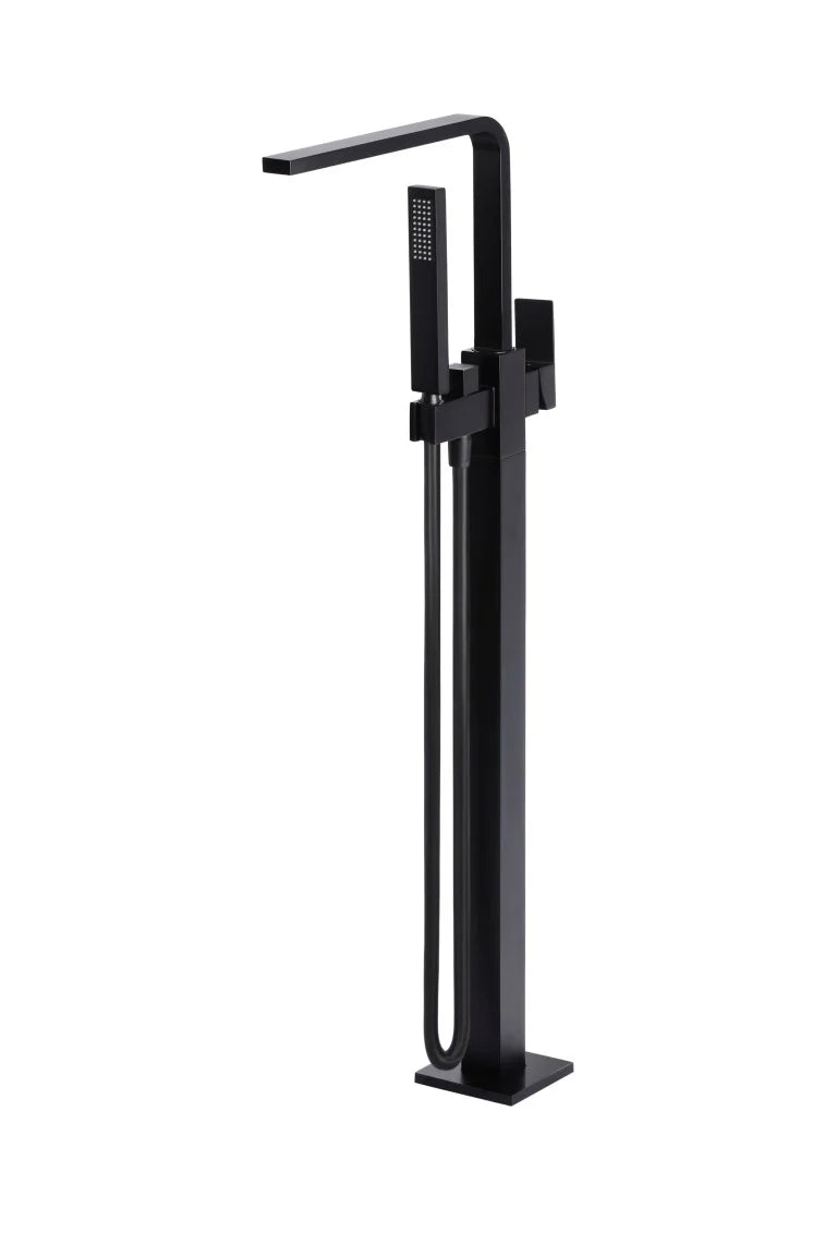 Meir Freestanding Bath Mixer with Hand Spray Matte Black