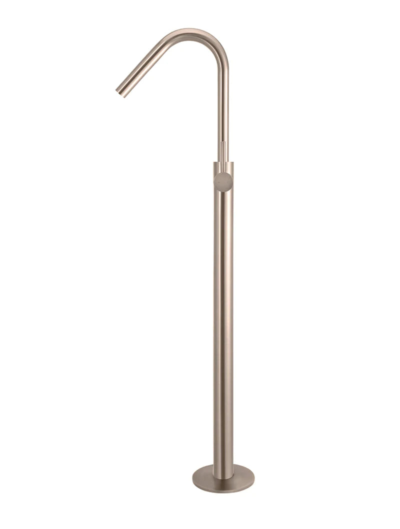 Meir Freestanding Round Bath Mixer with Hand Spray Champagne