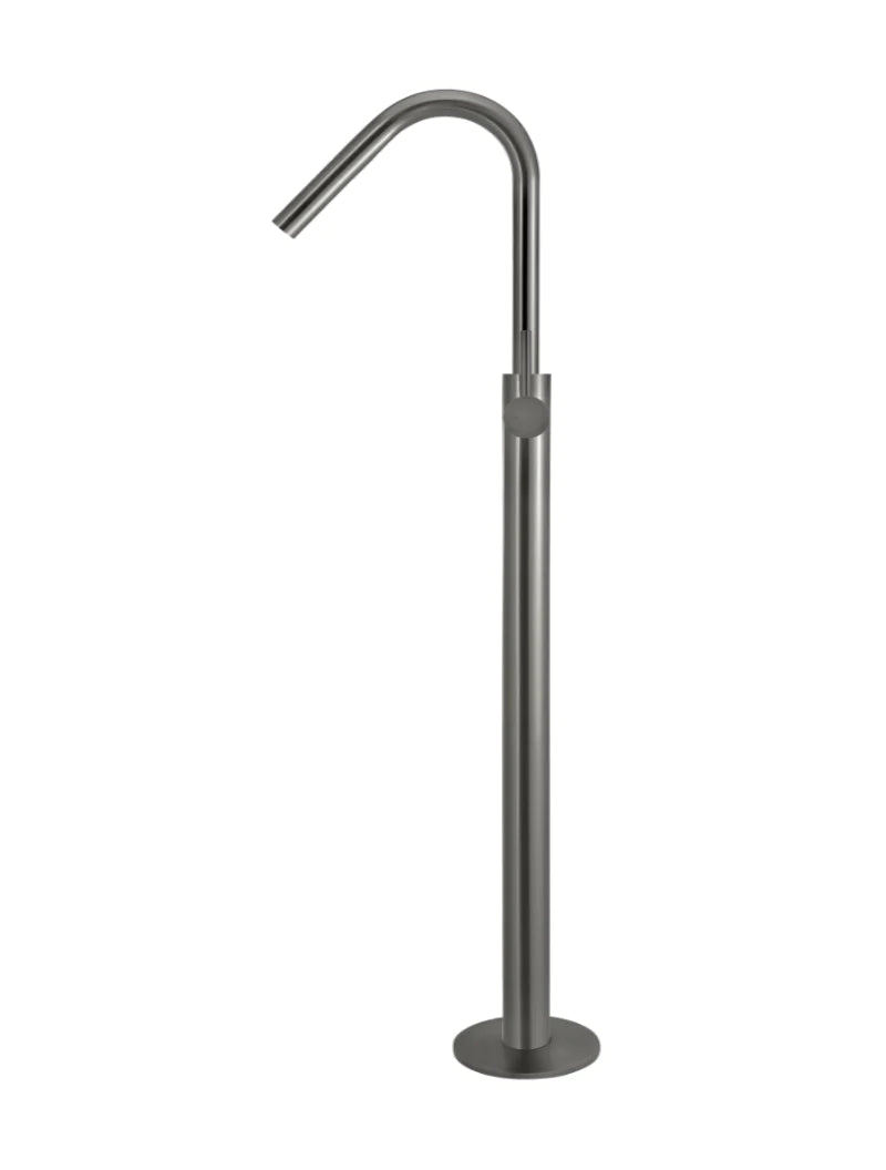 Meir Freestanding Round Bath Mixer with Hand Spray - Shadow