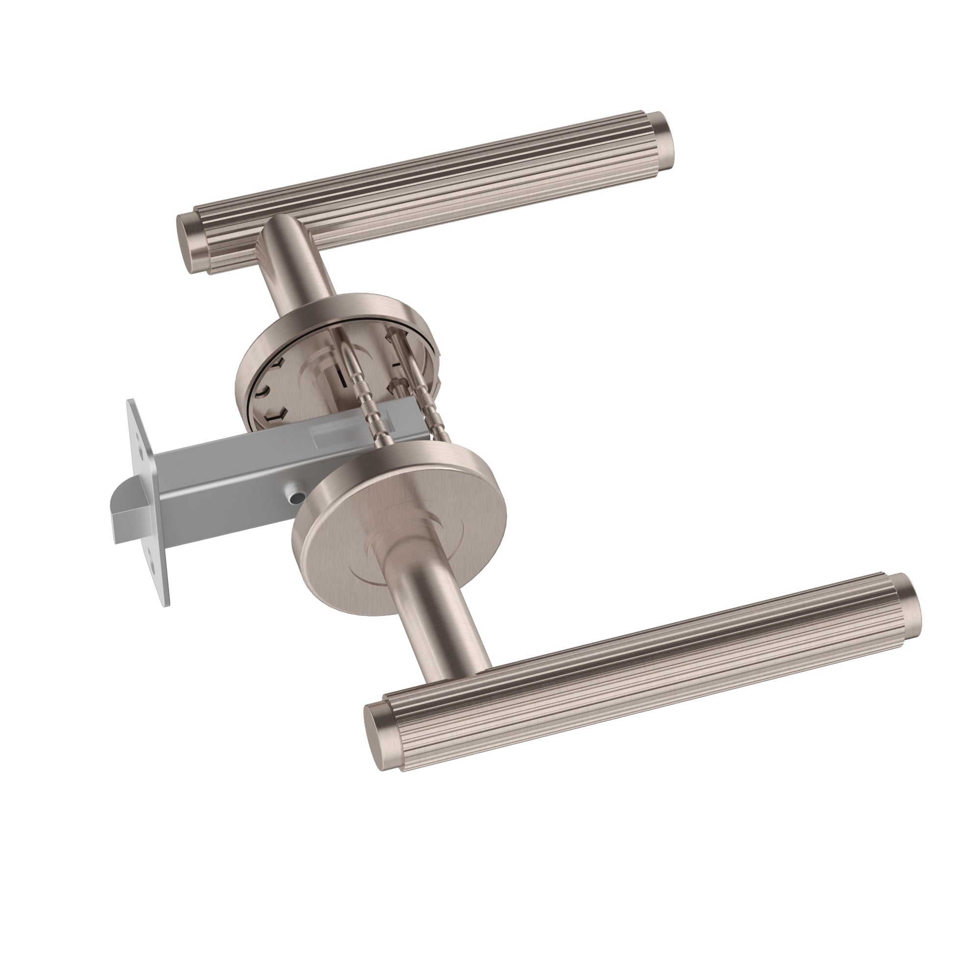 Meir Öppen Linear Lever Door Handle - passage - PVD Champagne — image 4