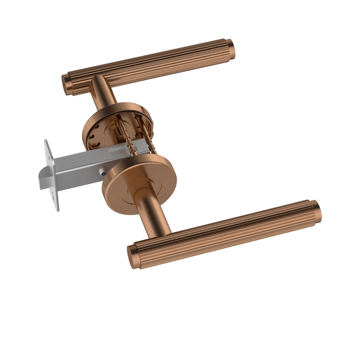 Meir Öppen Linear Lever Door Handle - passage - PVD Lustre Bronze — image 4