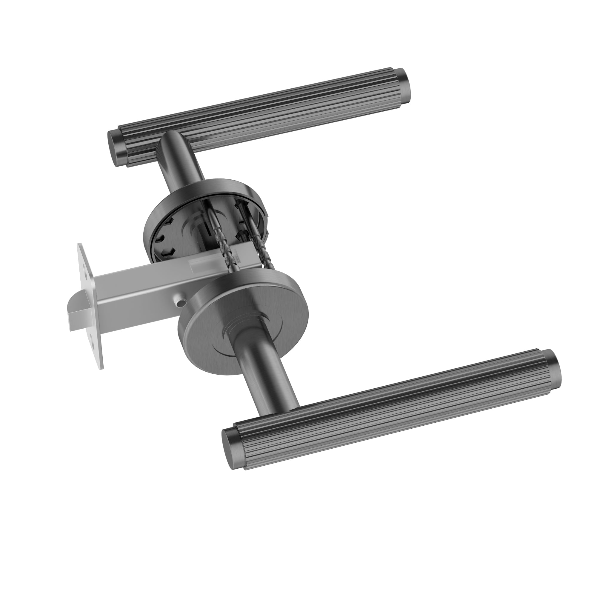 Meir Öppen Linear Lever Door Handle - passage - PVD Shadow — image 4