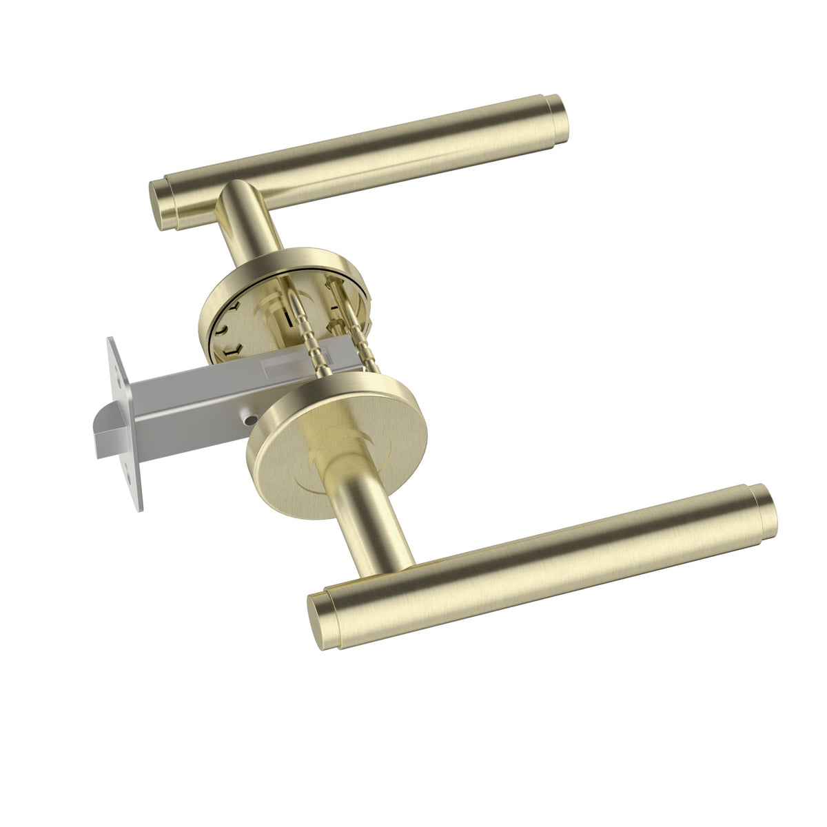 Meir Öppen Brushed Lever Door Handle - passage - PVD Tiger Bronze — image 4