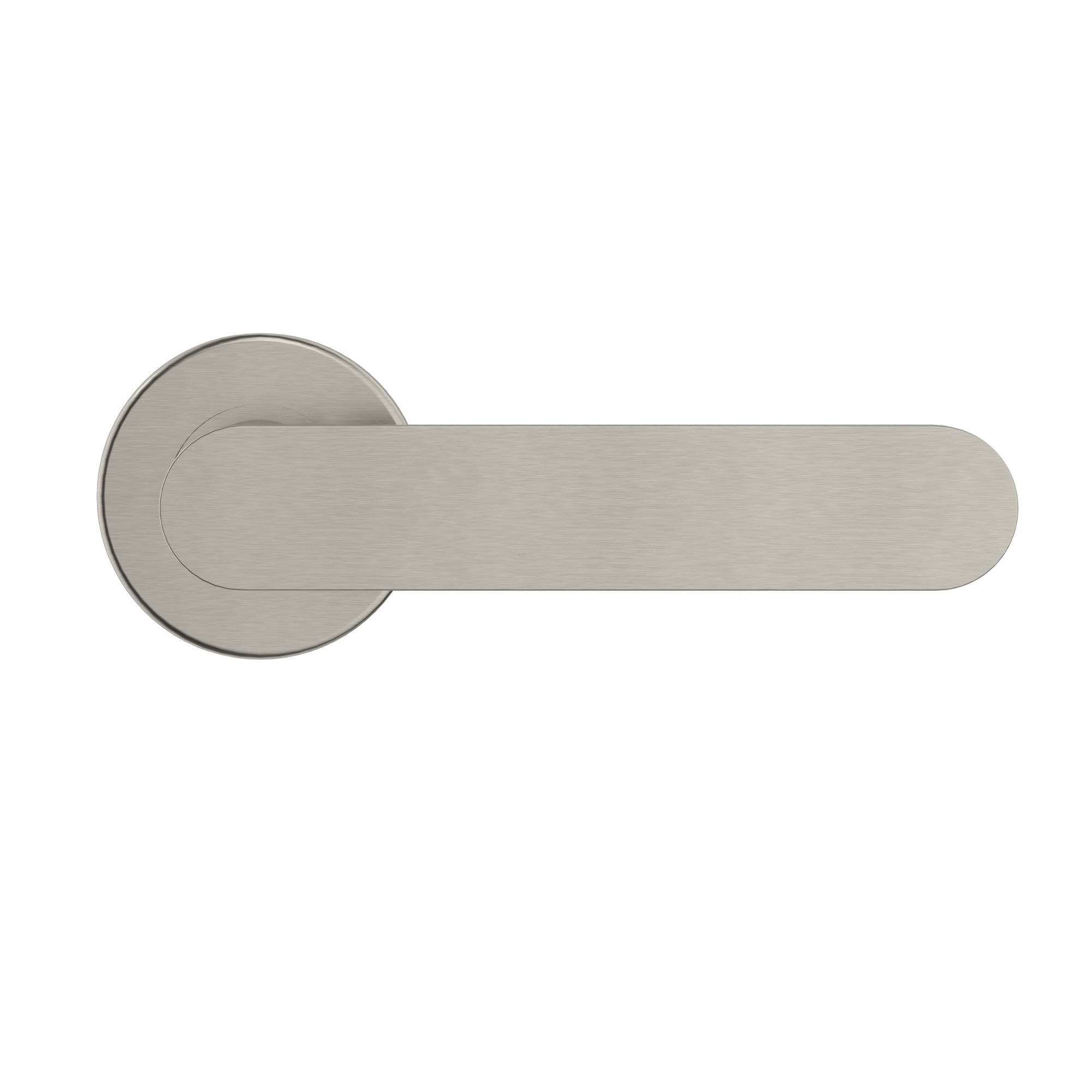 Meir Curvaé Flat Lever Door Handle - passage - PVD Brushed Nickel — image 2