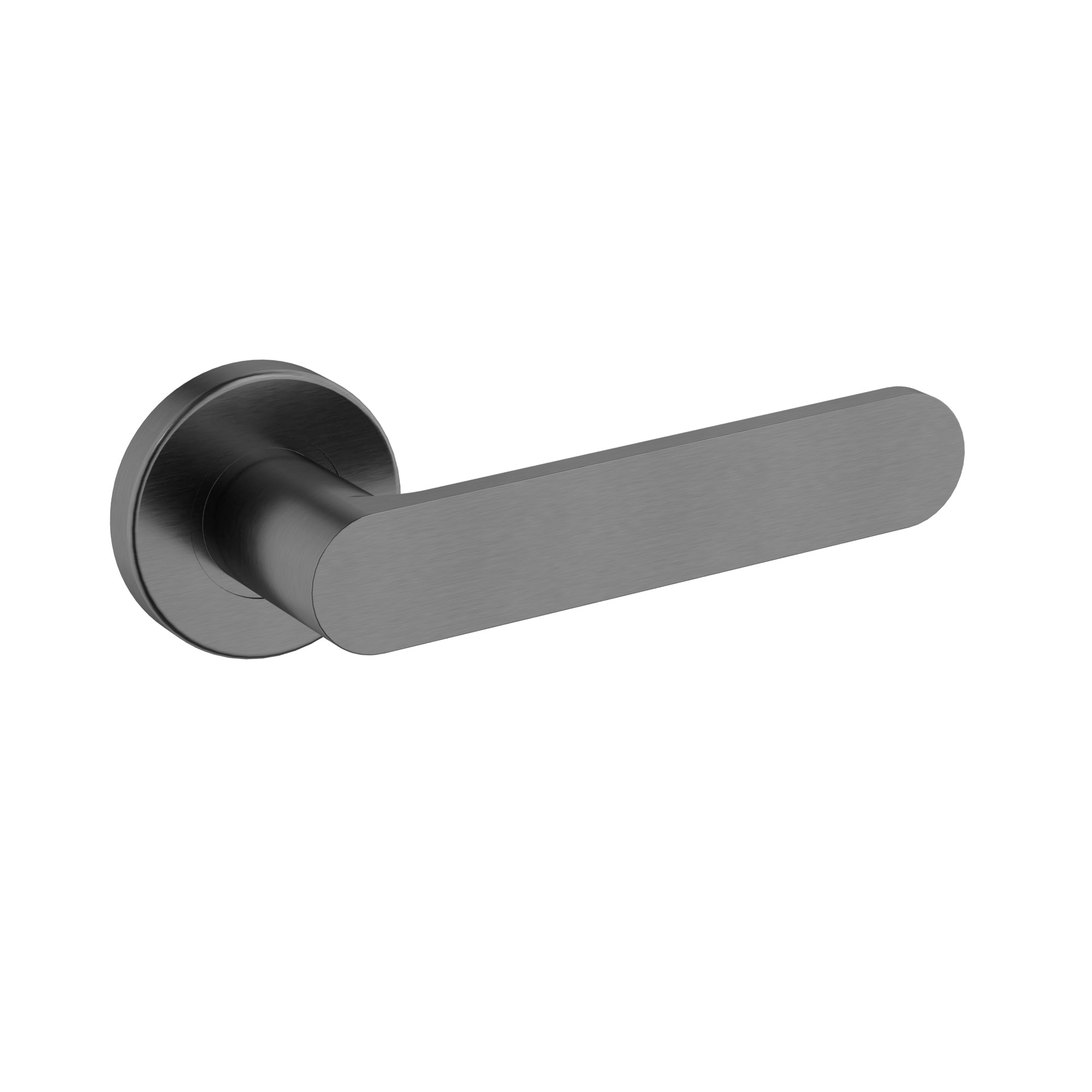 Meir Curvaé Flat Lever Door Handle - passage - PVD Shadow — image 1