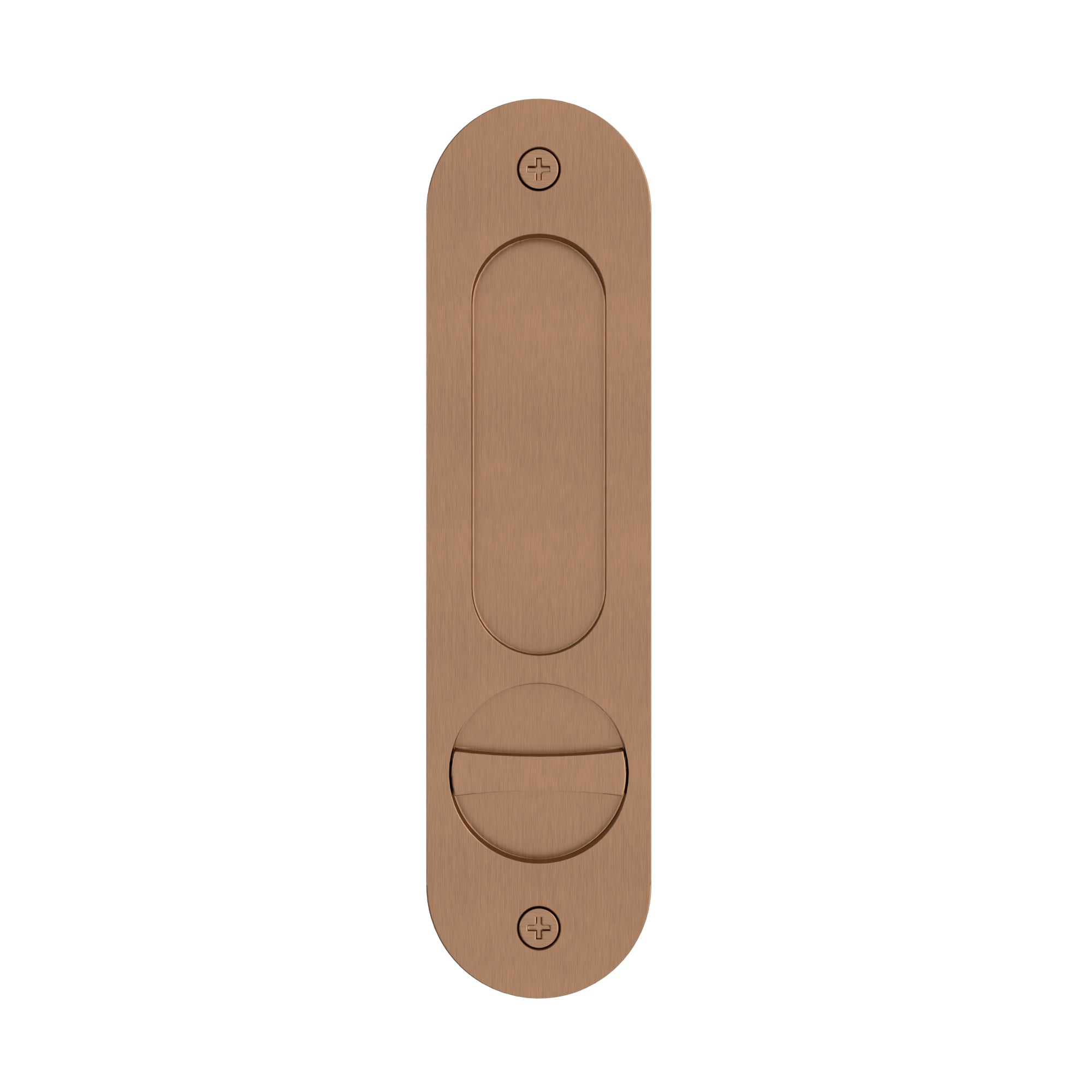 Meir Curvaé Oval Flush Pull - privacy - PVD Lustre Bronze — image 2