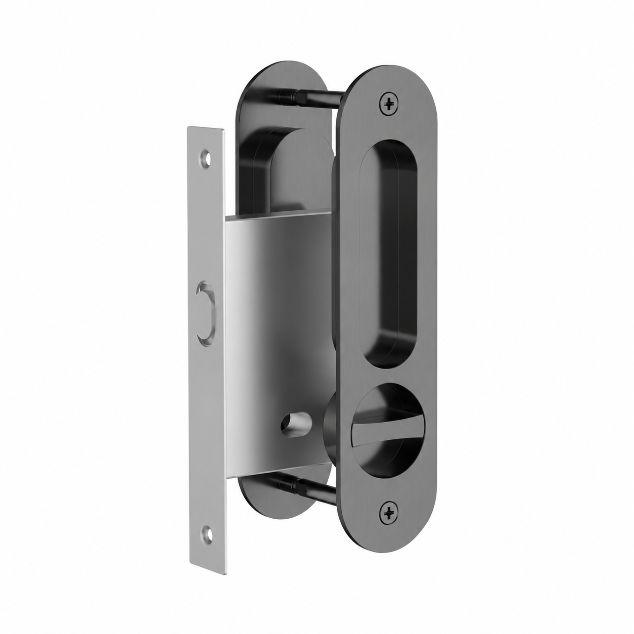 Meir Curvaé Oval Flush Pull - privacy - PVD Shadow — image 1
