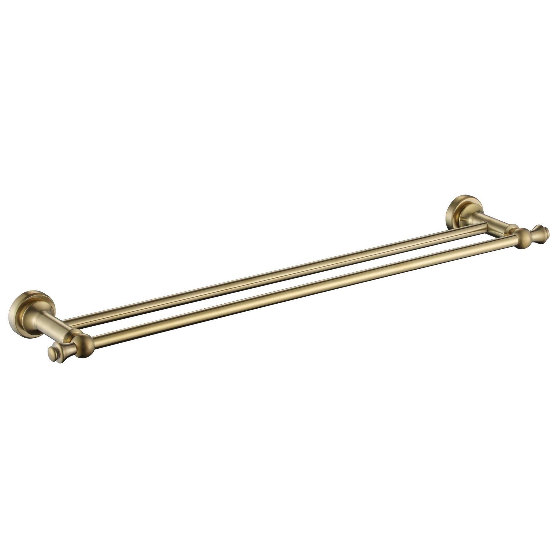 Modern National Medoc Double Towel Rail PVD Brushed Bronze Gold