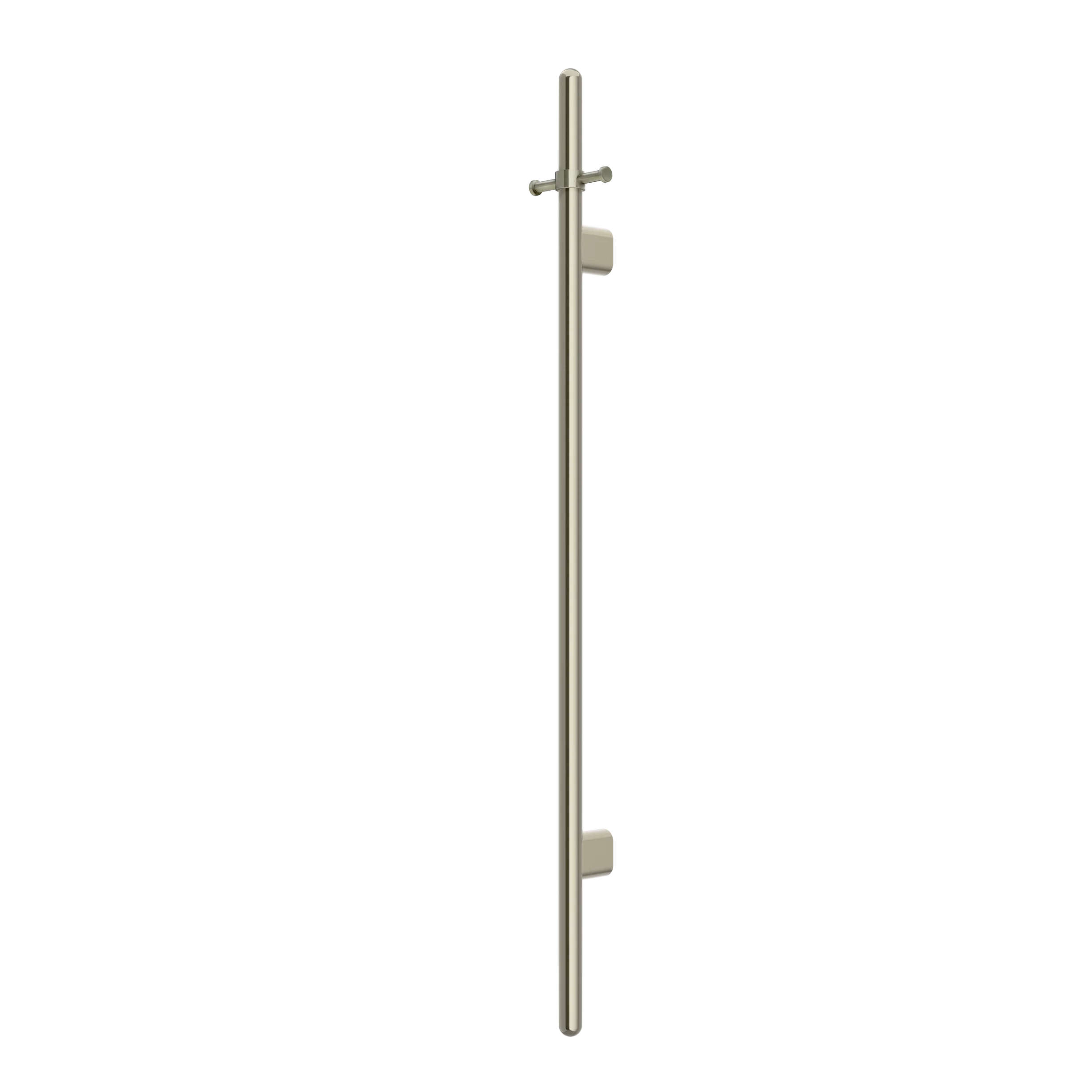Meir Heated Vertical Towel Rail Brushed Nickel