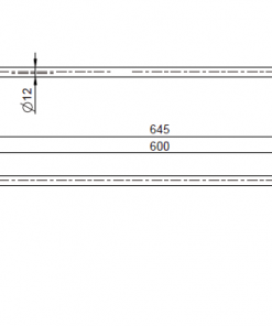 Modern National Mirage Single Towel Rail 600mm Chrome
