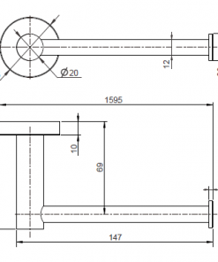 Modern National Mirage Toilet Paper Holder Matte Black