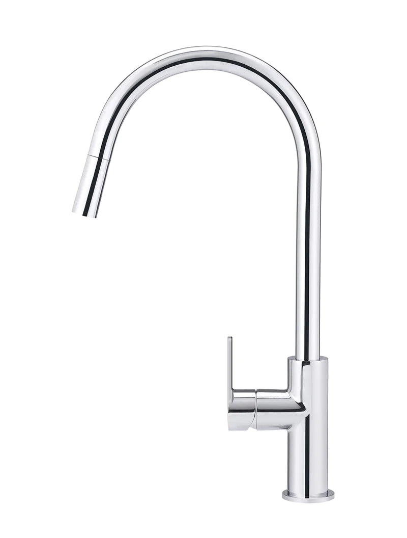 Meir Round Paddle Piccola Pull Out Kitchen Mixer Tap Polished Chrome