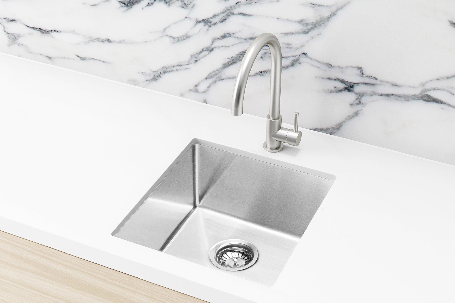 Meir Lavello Laundry Sink - Single Bowl 440 x 440 - Stainless Steel — image 1