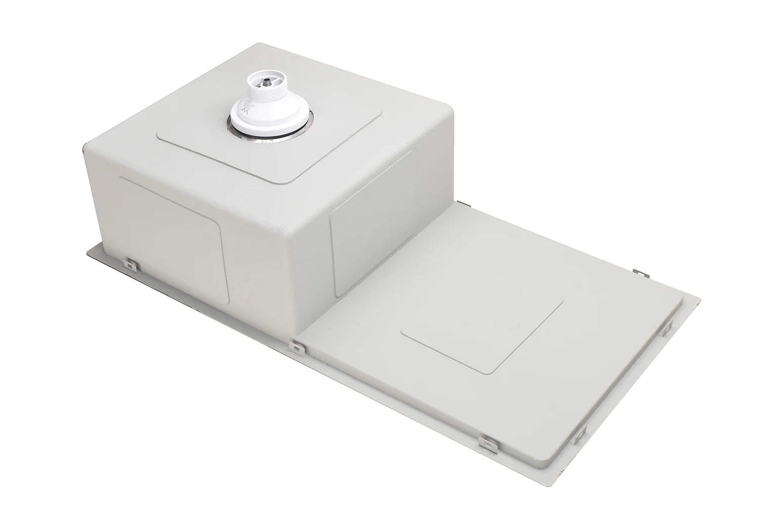 Meir Lavello Kitchen Sink - Single Bowl & Drainboard 840 x 440 - Brushed Nickel