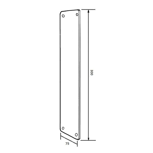 Metlam Push Plate - Ss