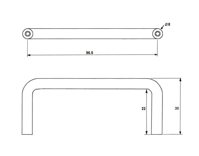 Stainless Steel Metlam Pull Handle