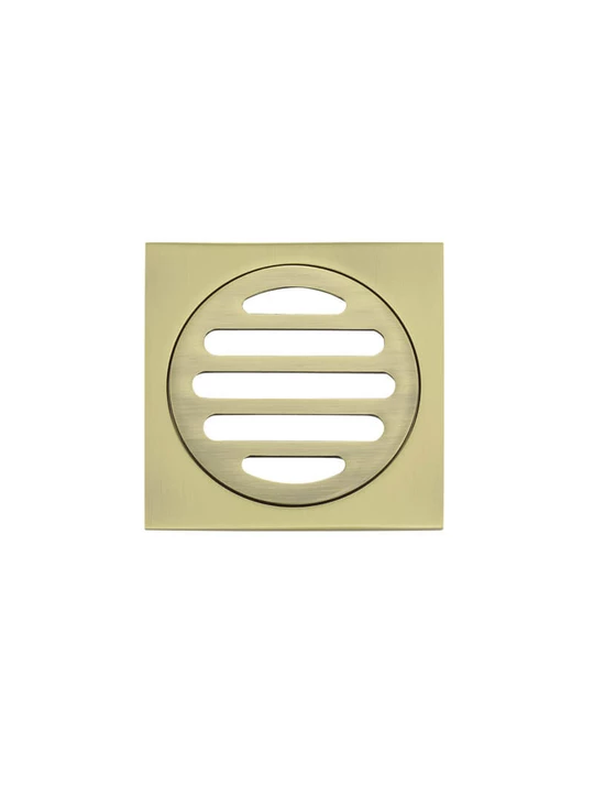 Meir Square Floor Grate Shower Drain 80mm Outlet - Gold