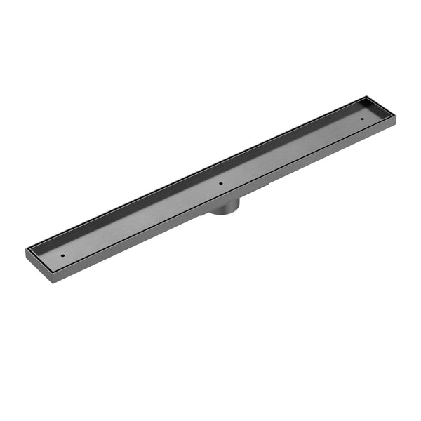 Meir Shower Channel Waste with Tile Insert 900mm - Gunmetal (Shadow)