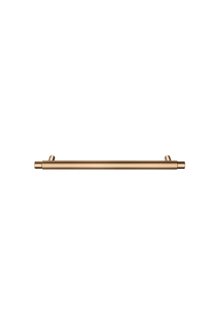 Meir Öppen Pull 200mm Cabinet Handle Linear Knurled - Lustre Bronze