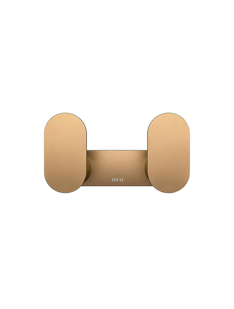Meir Curvaé Double Robe Hook Brushed Copper