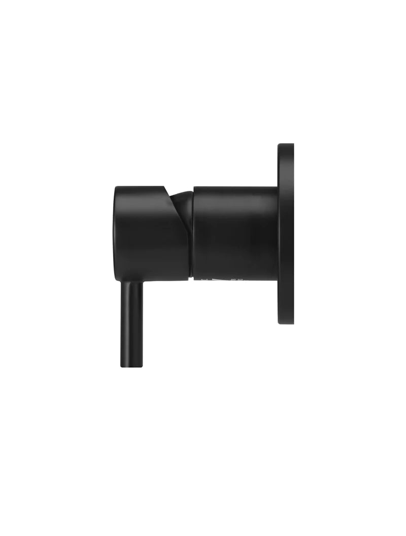 Meir Round Wall Mixer Short Pin Lever Matte Black