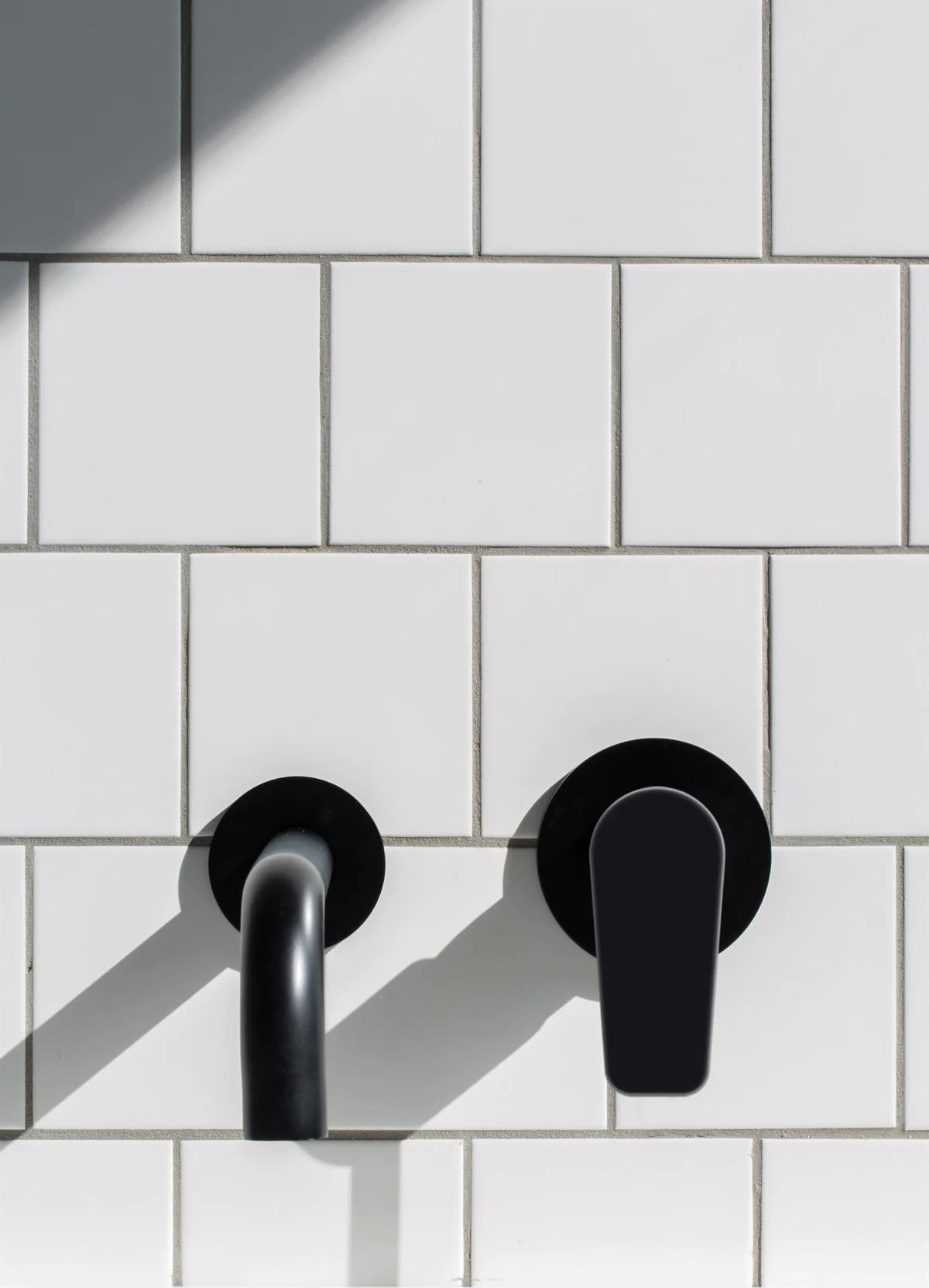 Meir Round Paddle Wall Mixer Matte Black