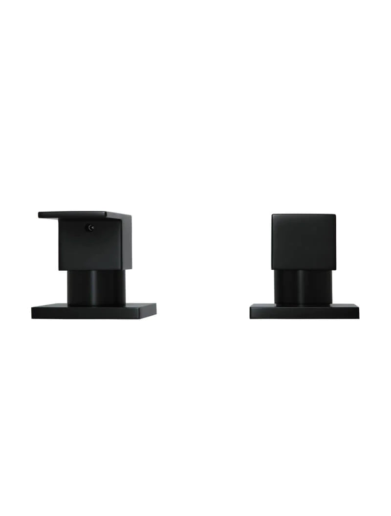 Meir Square Quarter-Turn Wall Top Assemblies Matte Black