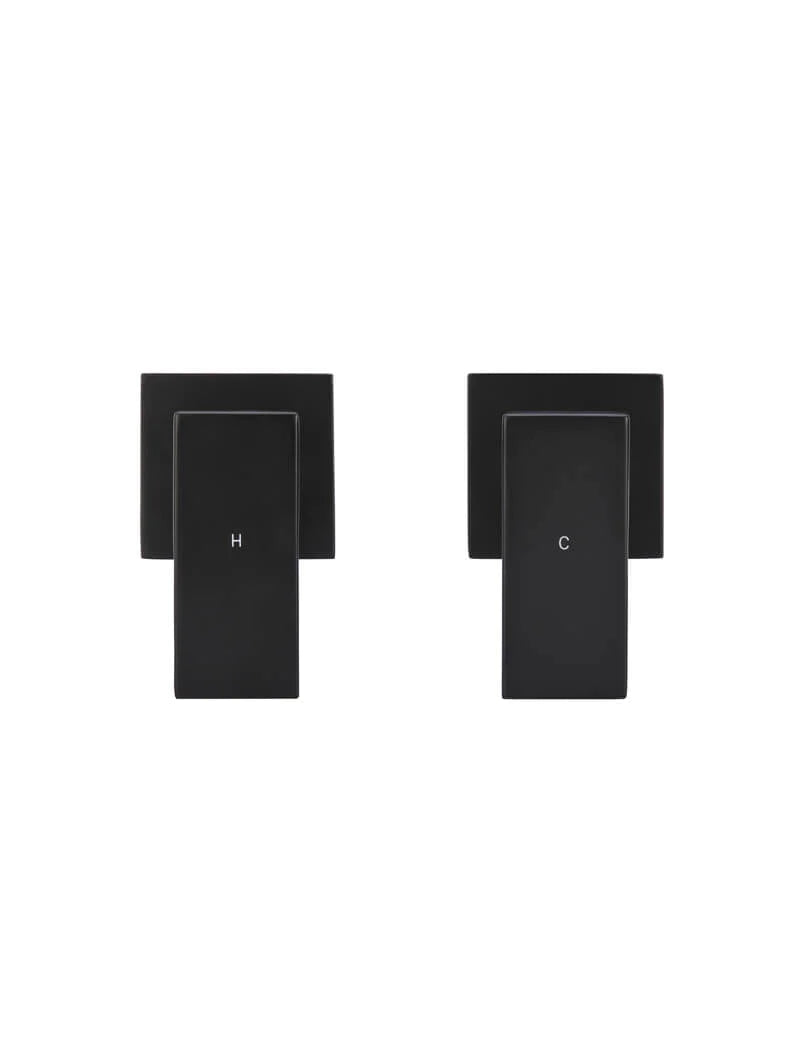 Meir Square Quarter-Turn Wall Top Assemblies Matte Black