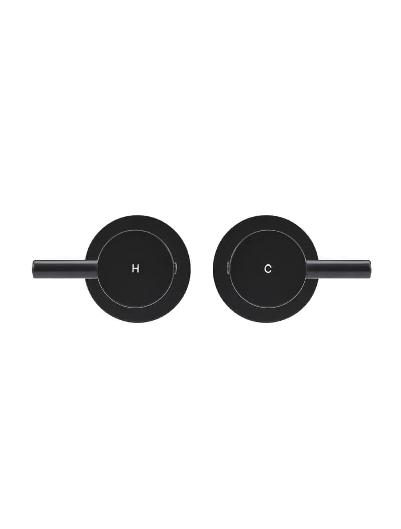 Meir Round Quarter-Turn Wall Top Assemblies Matte Black