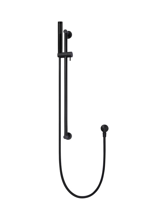 Meir Round Shower on Rail Matte Black