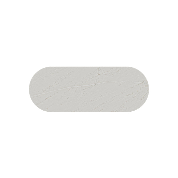 Fienza Marmo Latte Silica Free Stone Top, Pill Full Depth, 1200mm