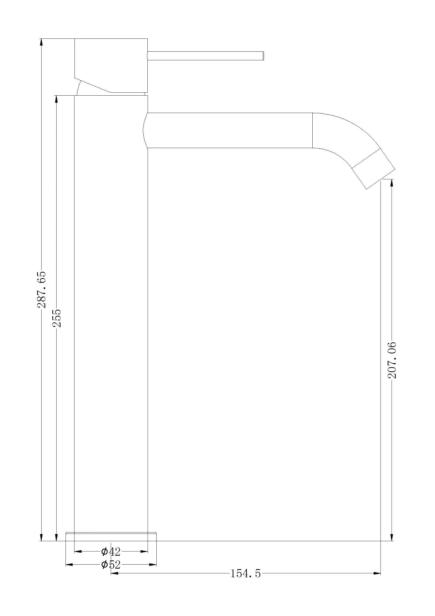 Nero Mecca Tall Basin Mixer Brushed Nickel