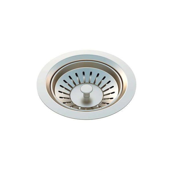 Meir Lavello Sink Strainer and Waste Plug Basket with Stopper - Brushed Nickel