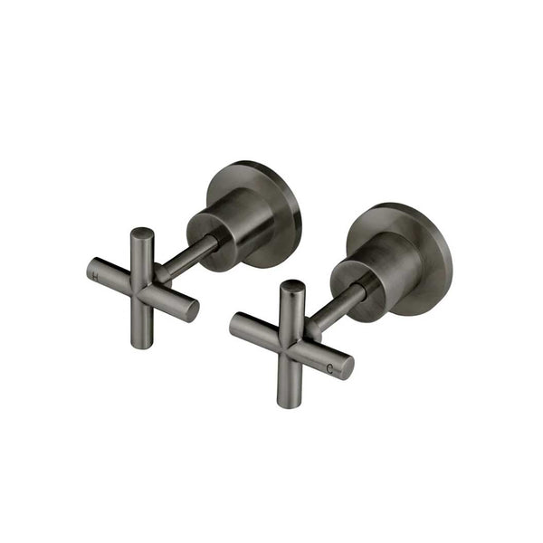 Meir Round Cross Jumper Valve Wall Top Assemblies Shadow
