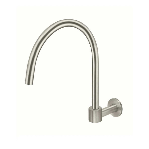 Meir Round High-Rise Swivel Wall Spout Brushed Nickel