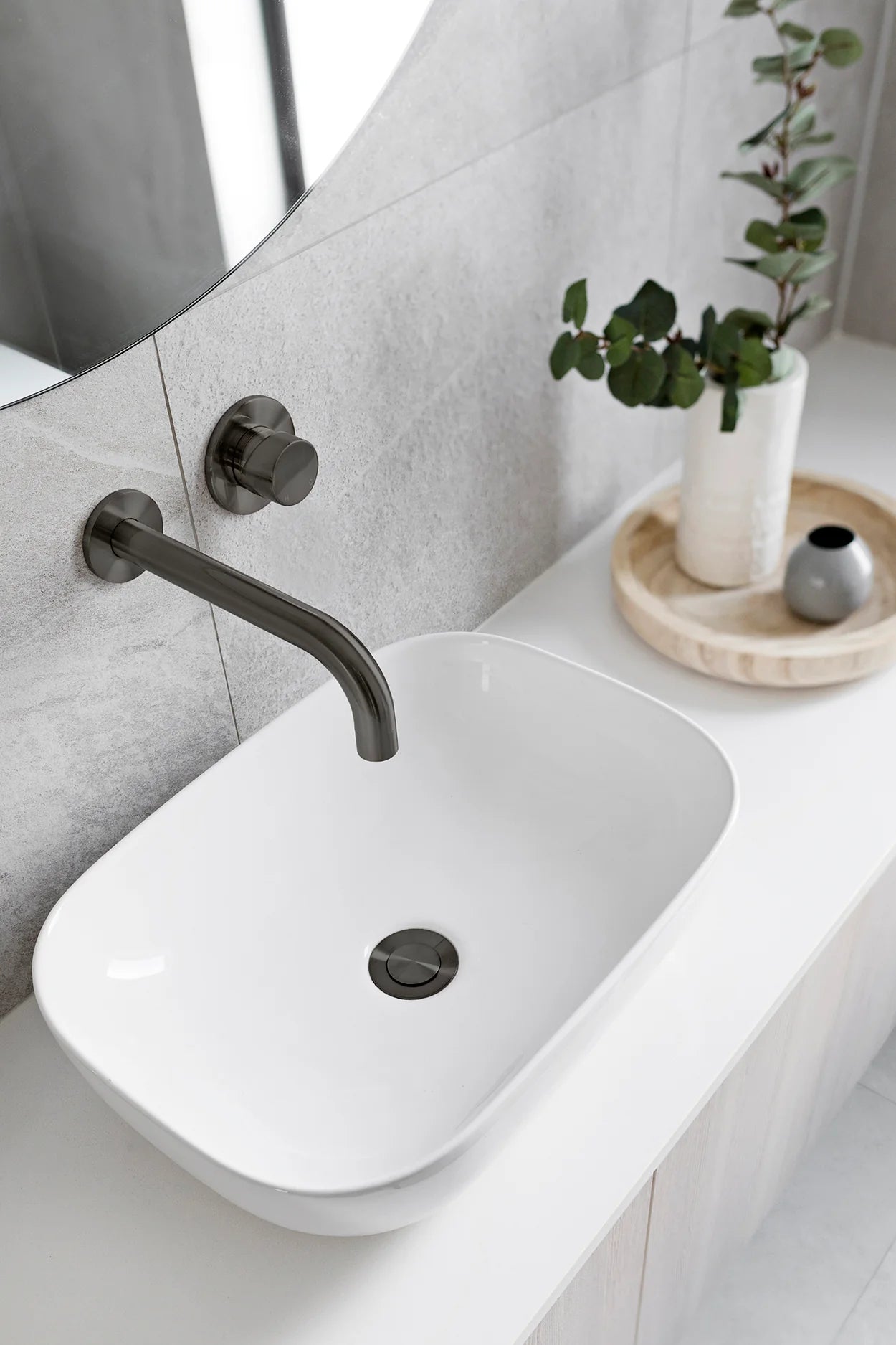 Meir Round Pinless Wall Mixer Shadow
