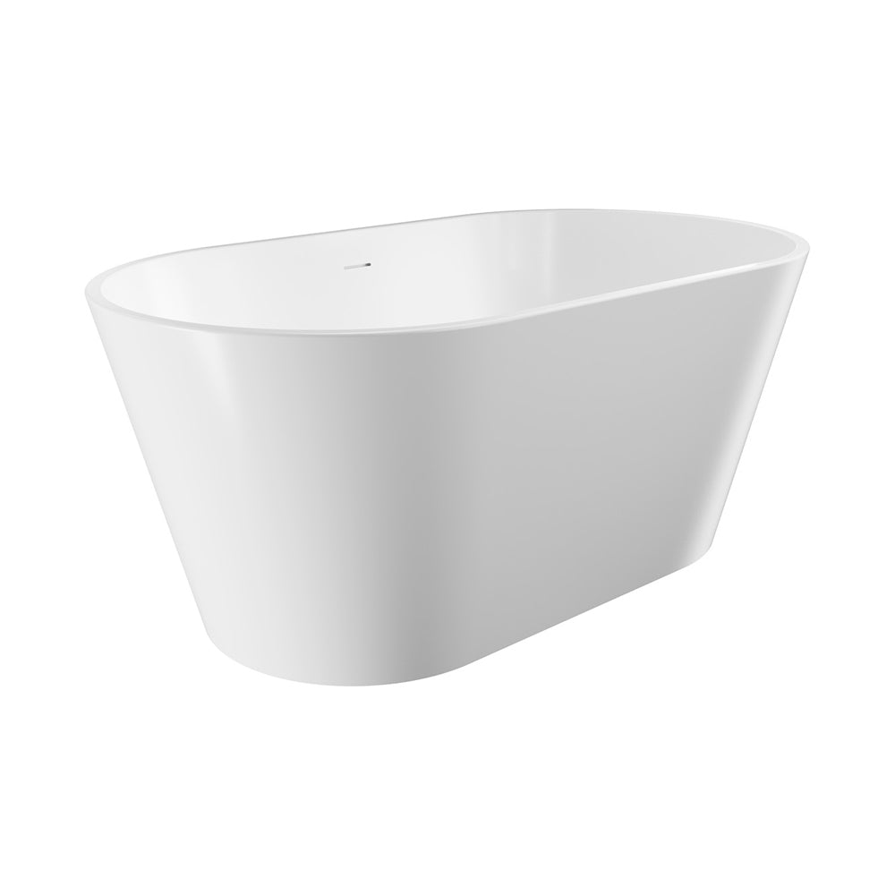 Ovia Oval 1400mm Milan Freestanding Bath Tub Gloss White
