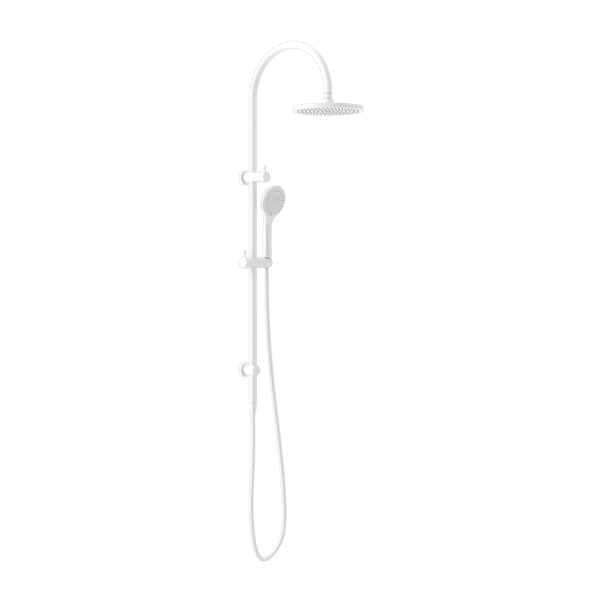 Nero Mecca 2 in 1 Twin Multi function Shower with Air Hand Piece Matte White