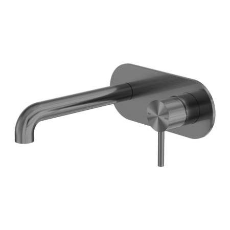 Nero Zen SS316L 185mm Wall Basin/Bath Mixer Spout Graphite