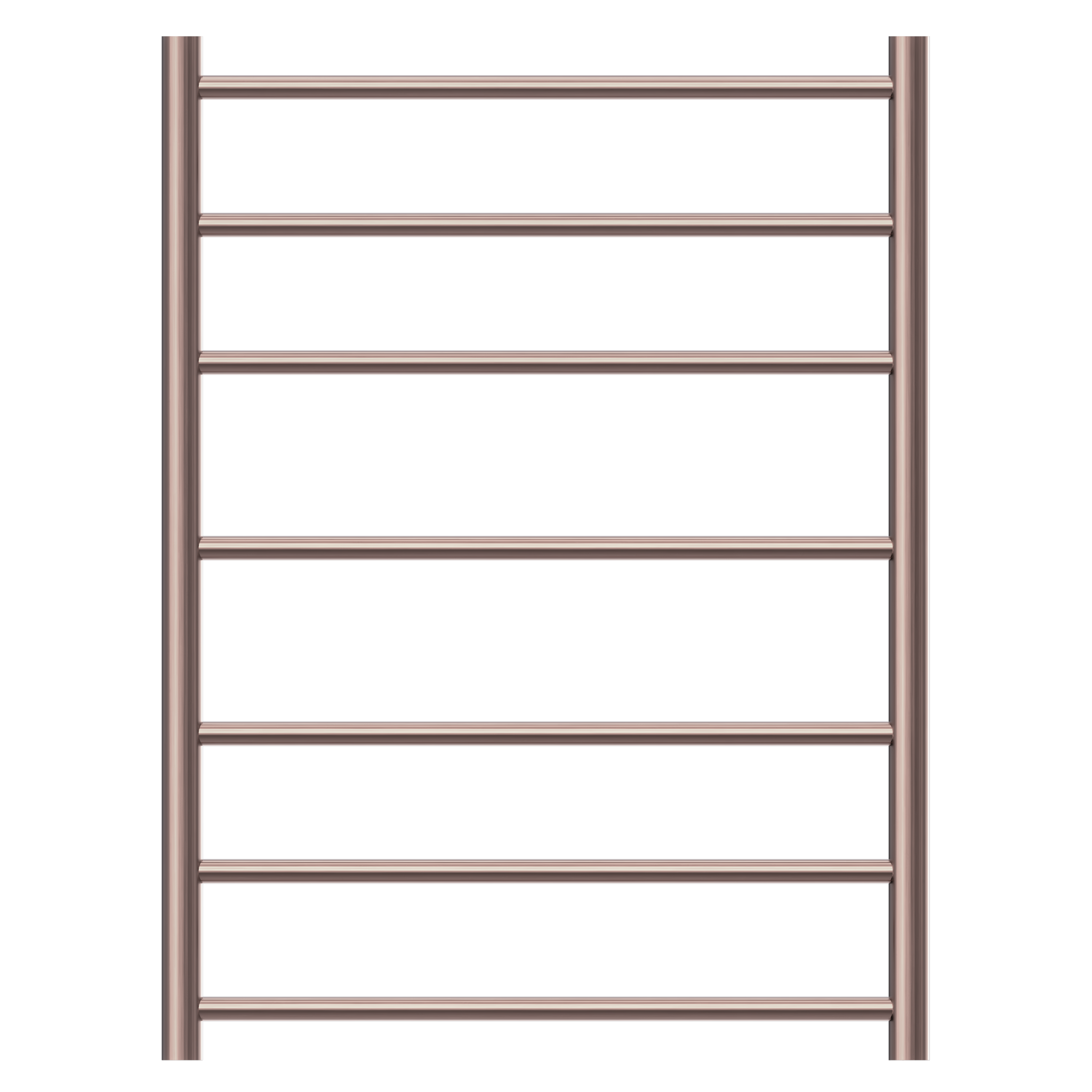 Nero Mecca 7 Bar Heated Towel Ladder Brushed Bronze