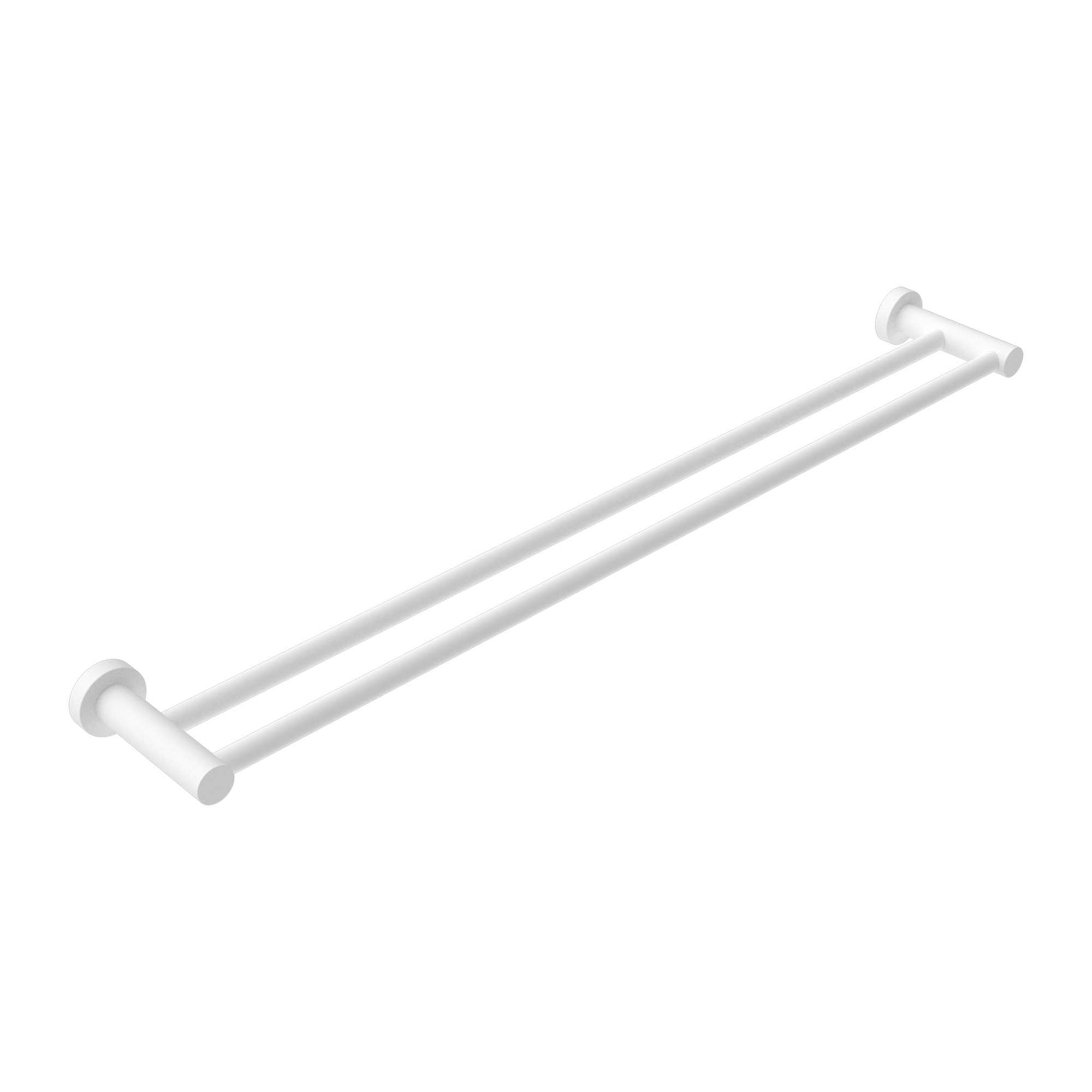 Nero Mecca Double Towel Rail 600mm Matte White