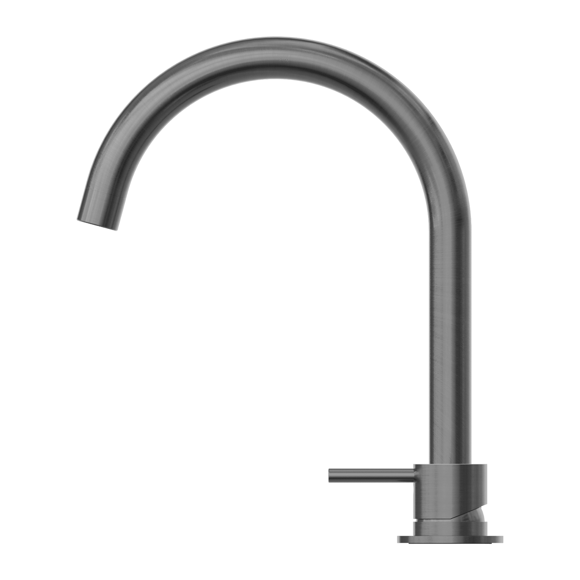 Nero Mecca Hob Basin Mixer Round Spout Gun Metal