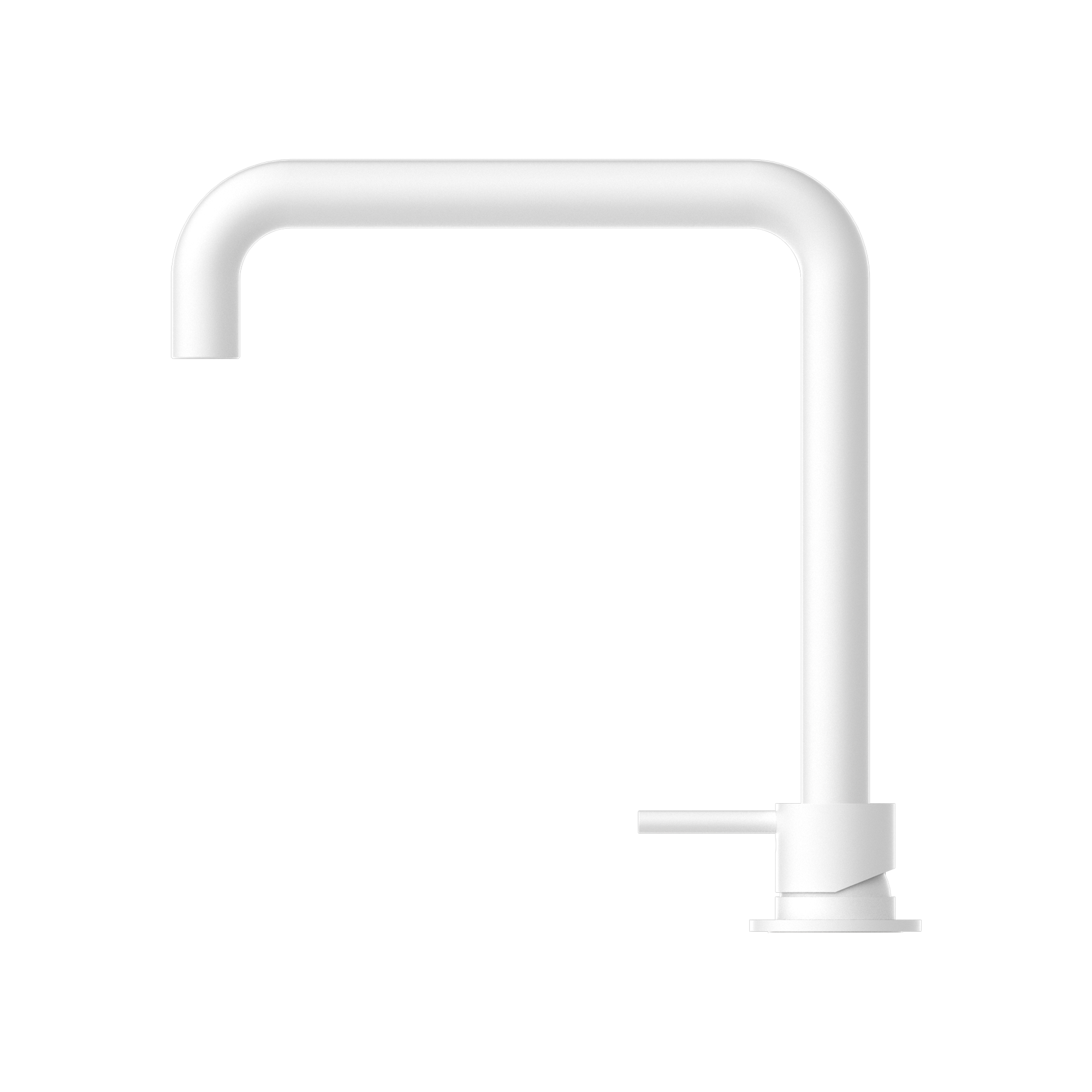 Nero Mecca Hob Basin Mixer Square Spout Matte White