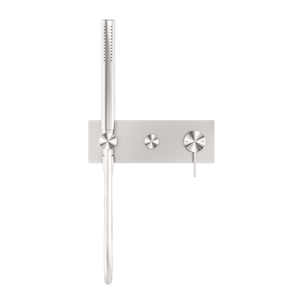 Nero Mecca Shower Mixer Diverter System Brushed Nickel