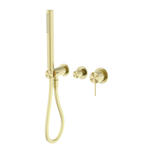 Nero Mecca Shower Mixer Diverter System Separate Back Plate Brushed Gold